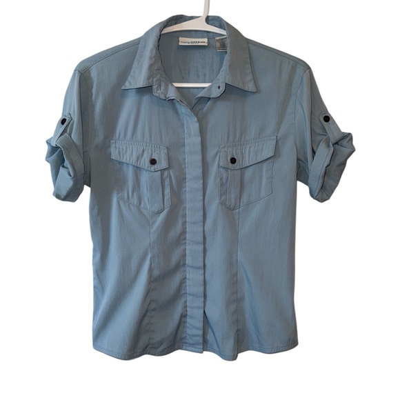 CANYON RIVER BLUES BUTTON UP BLOUSE - Picture 3 of 9